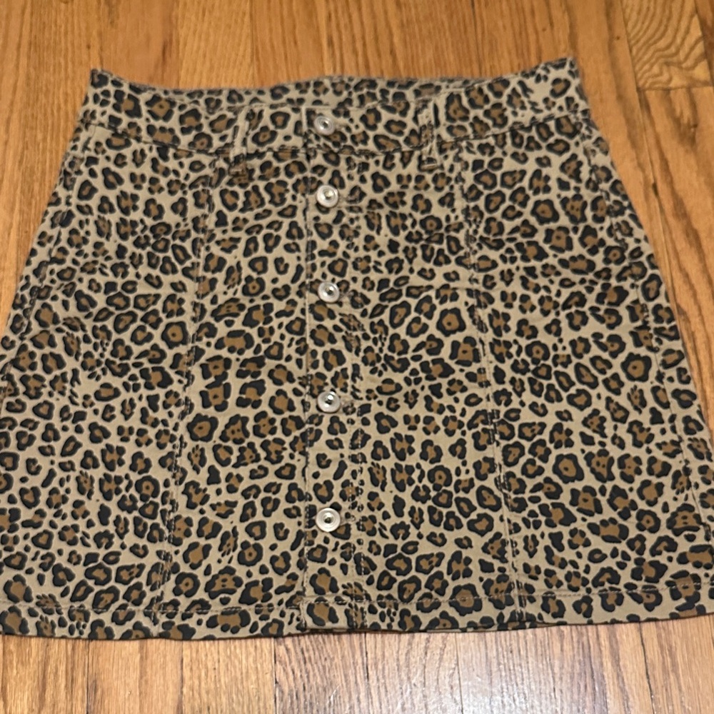 Leopard Print A-line Wonder Nation Skirt